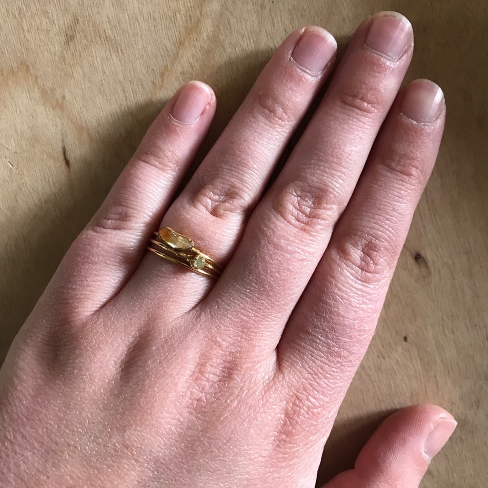 Gold Stacking Rings Size 8 - Picture 3 of 3